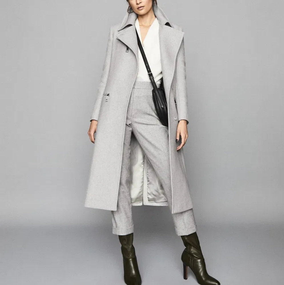 REISS | Anders Longline Wool Blend Coat - Picture 2 of 5